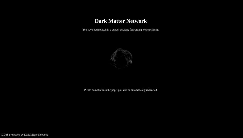 darkmatter market loading page