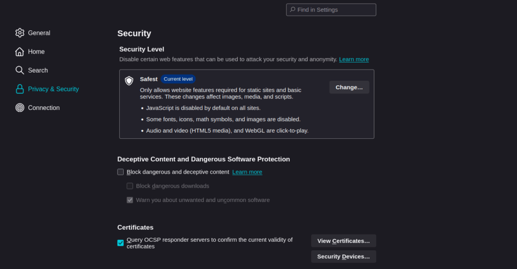hardening tor browser